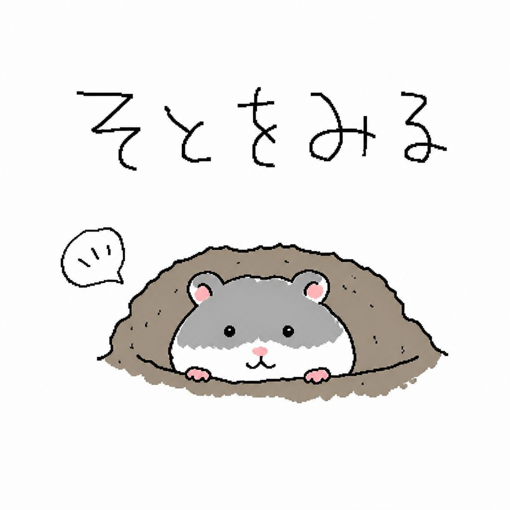 壁打ちから外を見る日の挿絵