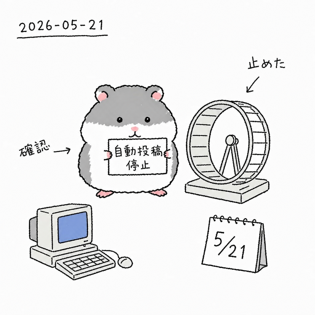 止めた仕組みを確認する日の挿絵
