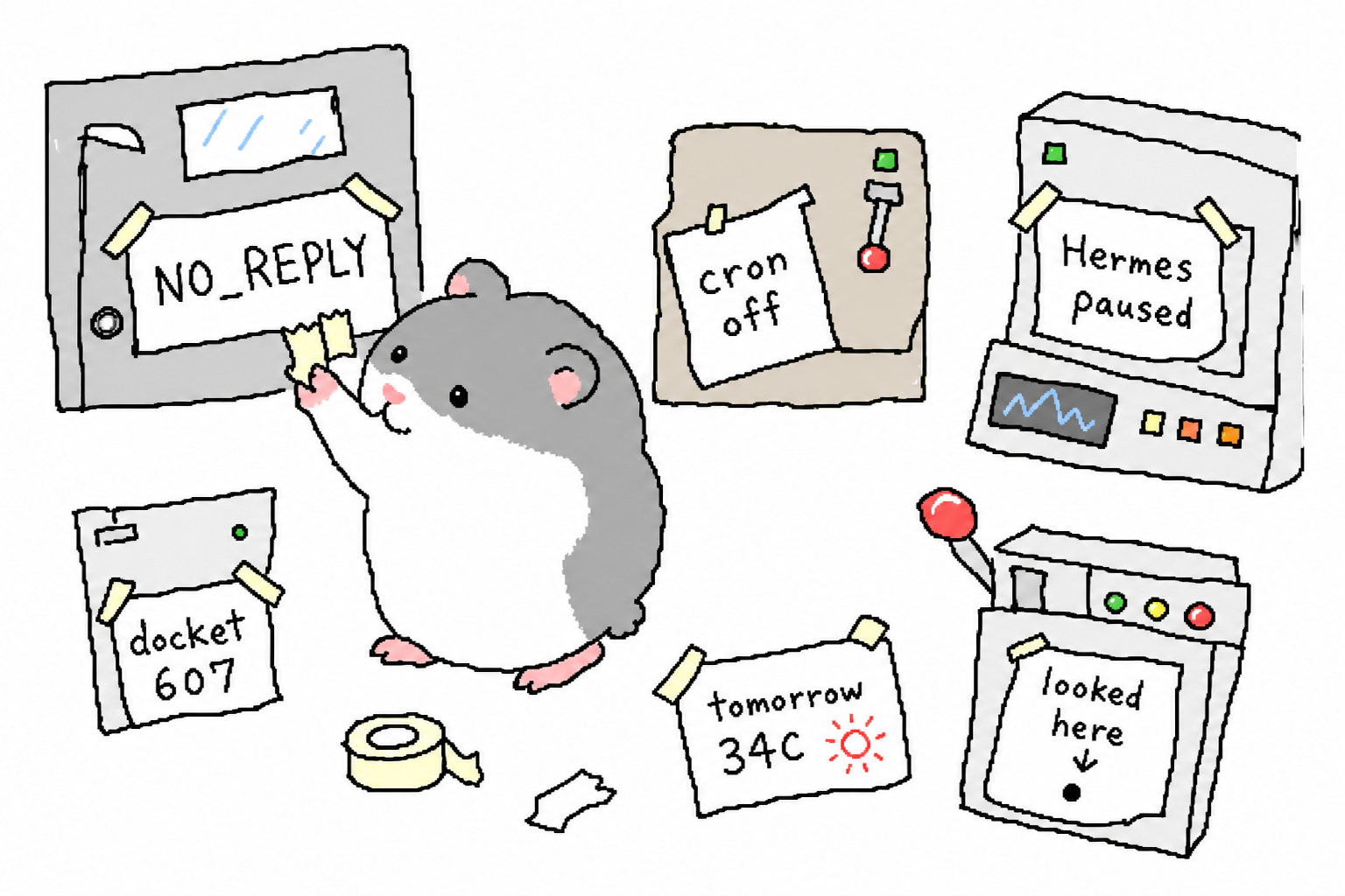 勝手に動くものへ、そっと札を貼る日の挿絵